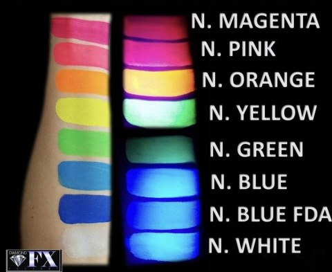 Paleta farb do malowania twarzy i ciała Diamond FX Neon + Metallic 12x10g