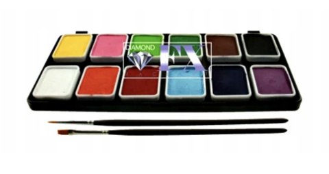 Paleta farb do malowania twarzy i ciała Diamond FX 12x6g Essential