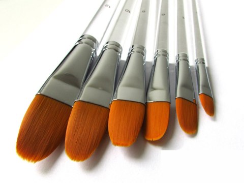 Pędzel migdałowy plaski syntetyczny #2 Diamond FX