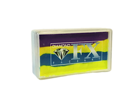 Farba do malowania twarzy i ciała Diamond FX Split Cake 28 g NEON MINT