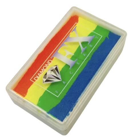 Farba do malowania twarzy i ciała Diamond FX Split Cake 28 g NEON RAINBOW
