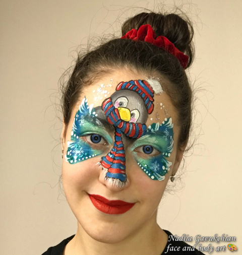 Farba do twarzy i ciała Diamond FX Split Cake 28 g GREEN FAIRY