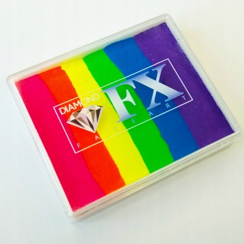 Farba do malowania twarzy i ciała Diamond FX Split Cake 50 g Neon Nights