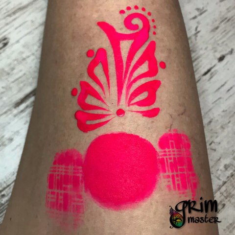 Farba do malowania twarzy i ciała GrimMaster UV NEON PINK 32g