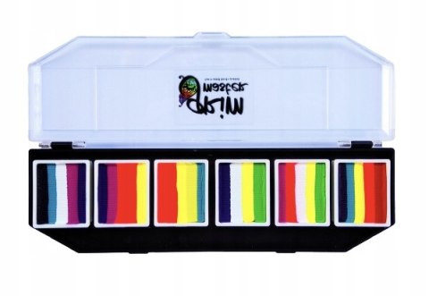 Paleta farb do malowania twarzy i ciała GrimMaster CANDY mix 6 x 10g