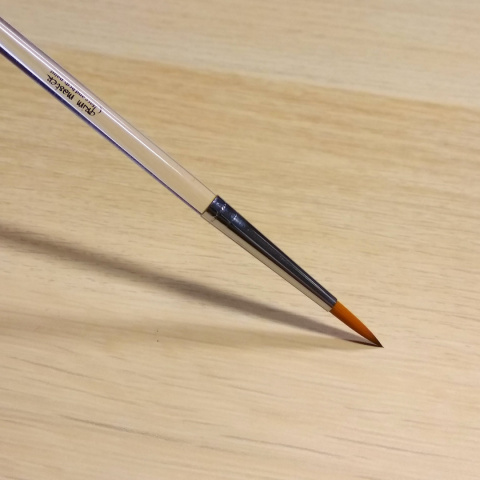 Pędzel do malowania twarzy i ciała okrągły cienki syntetyczny GrimMaster Leris #4