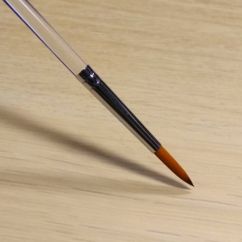 Pędzel do malowania twarzy i ciała okrągły cienki syntetyczny GrimMaster Leris #6