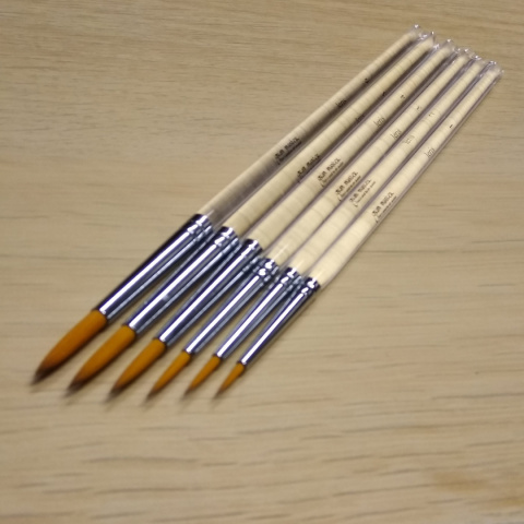 Pędzel do malowania twarzy i ciała okrągły cienki syntetyczny GrimMaster Leris #6