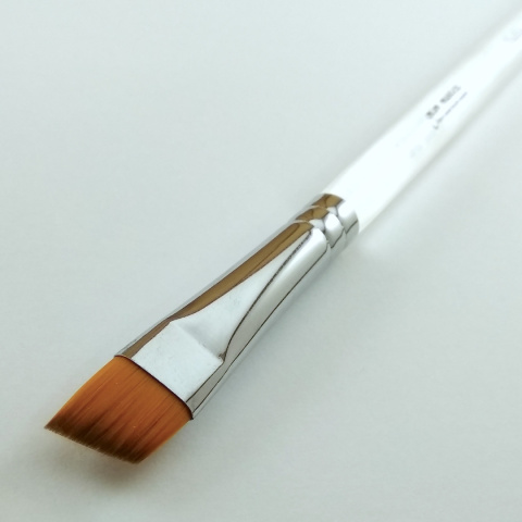 Pędzel do malowania twarzy i ciała płaski syntetyczny skośny GrimMaster Nadiia #4