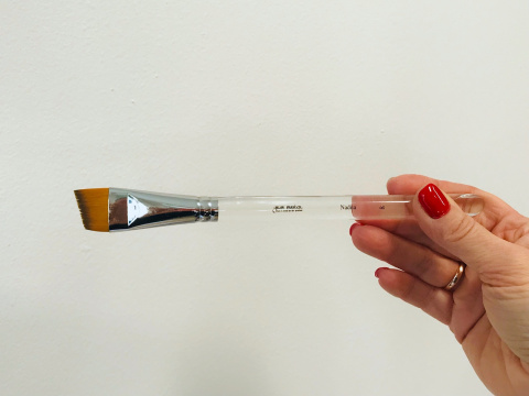 Pędzel do malowania twarzy i ciała płaski syntetyczny skośny GrimMaster Nadiia #8