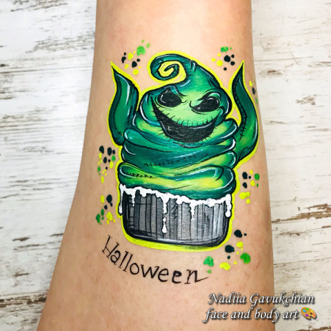 Farba do malowania twarzy i ciała GrimMaster UV Neon Green 10 g