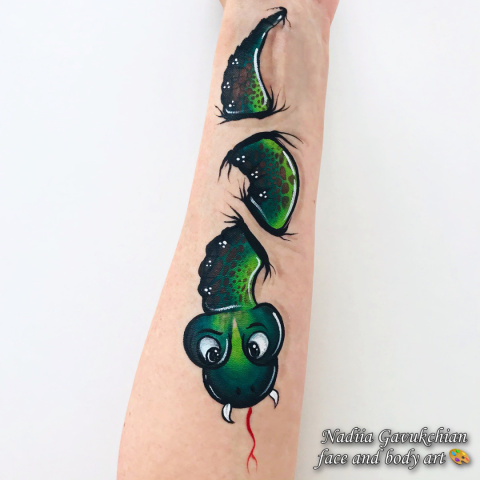 Farba do malowania twarzy i ciała GrimMaster UV Neon Green 10 g