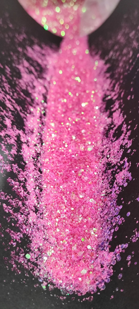 BROKAT RÓŻA PERSKA SYPKI HOLOGRAFICZNY MIX CHUNKY GLITTER FP-22 10 g, 100 g, 500 g, 1000 g.
