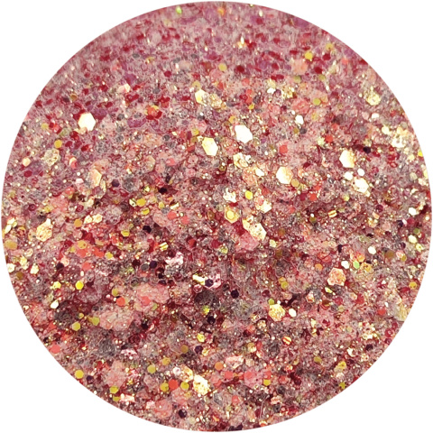 BROKAT RÓŻOWY FLAMING SYPKI HOLOGRAFICZNY MIX CHUNKY GLITTER FP-44 10 g, 100 g, 500 g, 1000 g.