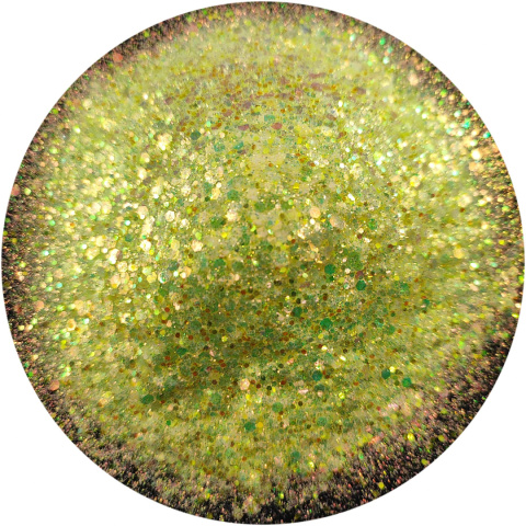 BROKAT ŻÓŁTY SYPKI HOLOGRAFICZNY MIX CHUNKY GLITTER FP-37 10 g