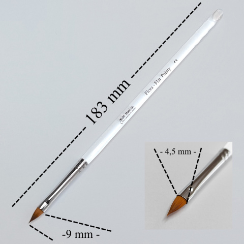 Pędzel do kwiatów syntetyczny GrimMaster Flora - Flat Pointy #2