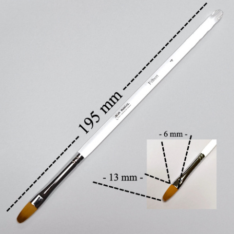 Pędzel płaski syntetyczny GrimMaster Filbert #4