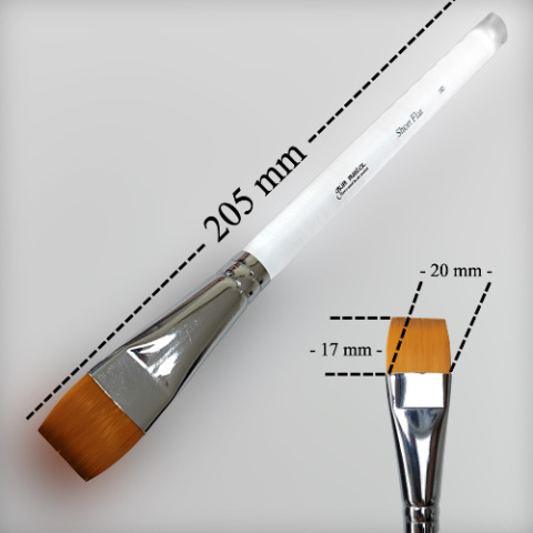 Pędzel płaski syntetyczny GrimMaster Short Flat #8