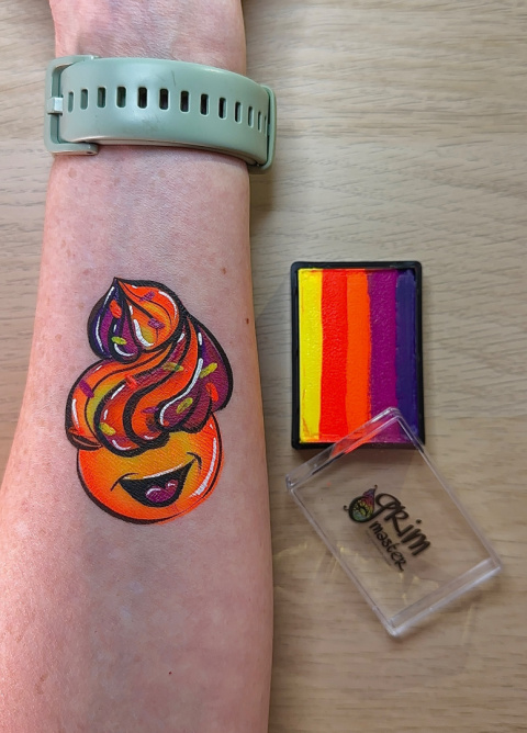 Farba do malowania twarzy i ciała GrimMaster 30 g Split Cake ST702