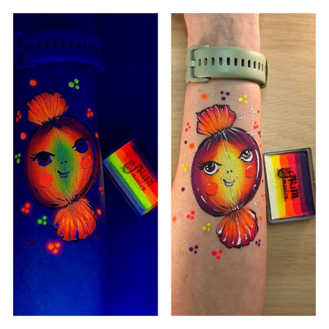 Farba do malowania twarzy i ciała GrimMaster 30 g Split Cake ST704