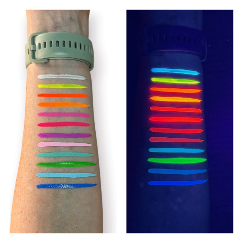 Farba do malowania twarzy i ciała GrimMaster UV NEON PASTEL BLUE 32g