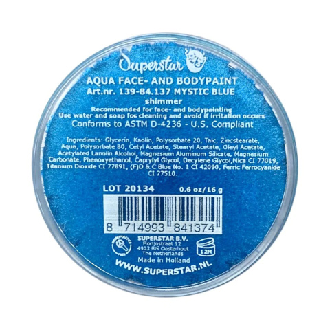 Farba do malowania twarzy i ciała Superstar 16g Mystic Blue shimmer