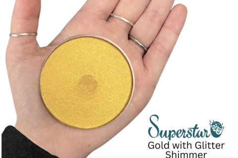 Farba do malowania twarzy i ciała Superstar 16g Gold with Glitter shimmer