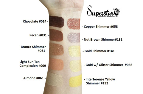 Farba do malowania twarzy i ciała Superstar 16g Gold with Glitter shimmer