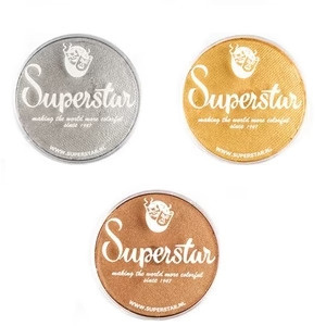 Farba do malowania twarzy i ciała Superstar 16g Gold with Glitter shimmer