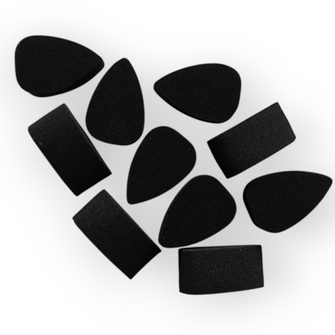 GĄBKI PŁATKOWE CZARNE DO MALOWANIA TWARZY i CIAŁA 10 szt