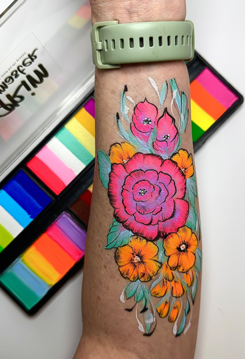 Paleta farb do malowania twarzy i ciała GrimMaster Buenos Aires 6 x 25G