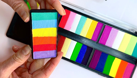 Paleta farb do malowania twarzy i ciała GrimMaster Buenos Aires 6 x 25G