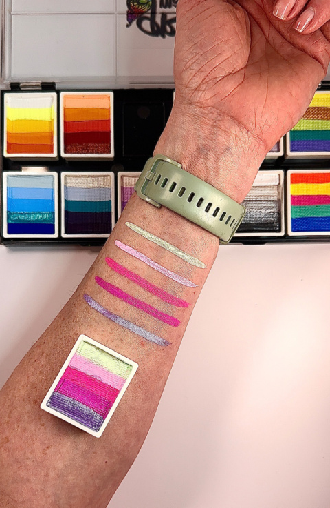 Paleta farb do malowania twarzy i ciała GrimMaster mix kolorów 12 x 10G Santorini