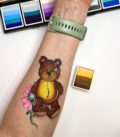 Paleta farb do malowania twarzy i ciała GrimMaster mix kolorów 12 x 10G Santorini