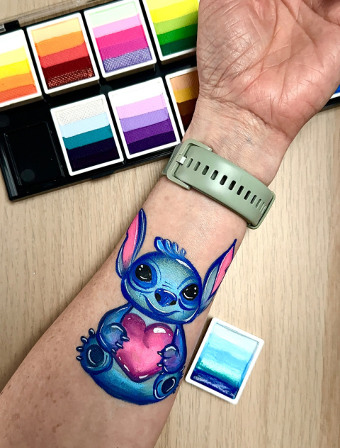 Paleta farb do malowania twarzy i ciała GrimMaster mix kolorów 12 x 10G Santorini