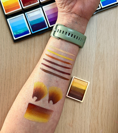 Paleta farb do malowania twarzy i ciała GrimMaster mix kolorów 12 x 10G Santorini