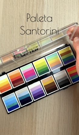 Paleta farb do malowania twarzy i ciała GrimMaster mix kolorów 12 x 10G Santorini