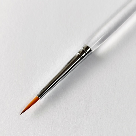 Pędzel do malowania twarzy i ciała okrągły cienki syntetyczny GrimMaster Leris #1