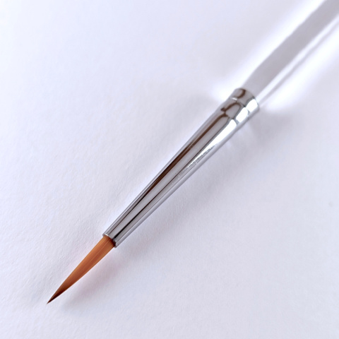 Pędzel do malowania twarzy i ciała okrągły cienki syntetyczny GrimMaster Leris #2