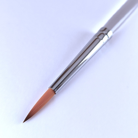 Pędzel do malowania twarzy i ciała okrągły cienki syntetyczny GrimMaster Leris #4