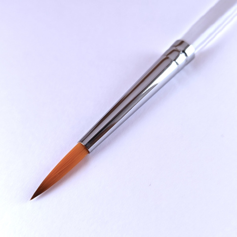 Pędzel do malowania twarzy i ciała okrągły cienki syntetyczny GrimMaster Leris #4