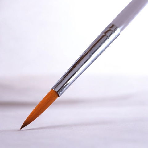 Pędzel do malowania twarzy i ciała okrągły cienki syntetyczny GrimMaster Leris #5