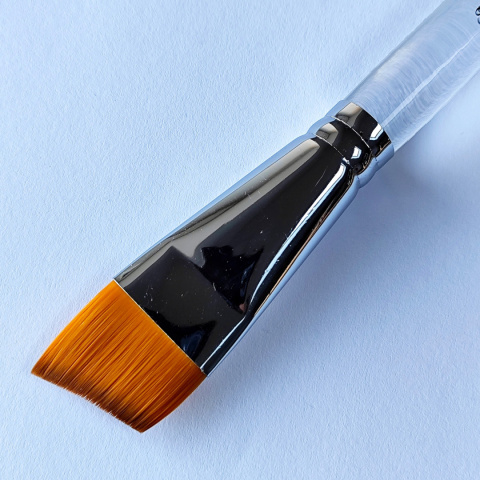 Pędzel do malowania twarzy i ciała płaski syntetyczny skośny GrimMaster Nadiia #12