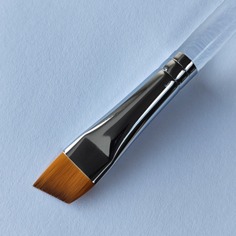 Pędzel do malowania twarzy i ciała płaski syntetyczny skośny GrimMaster Nadiia #6