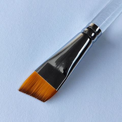 Pędzel do malowania twarzy i ciała płaski syntetyczny skośny GrimMaster Nadiia #8