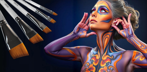 Zestaw skośnych pędzli GrimMaster Nadiia 5 szt