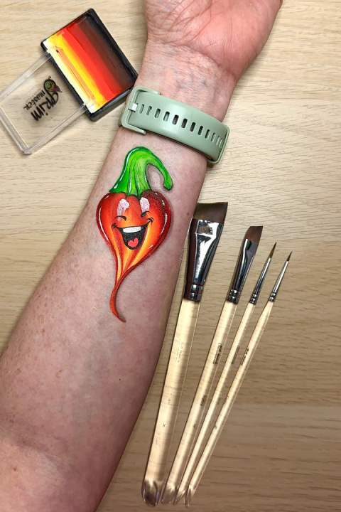 Farba do malowania twarzy i ciała GrimMaster 30 g Split Cake ST704