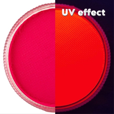 Farba do malowania twarzy i ciała GrimMaster UV NEON PINK 32g