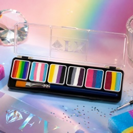 Paleta farb do malowania twarzy i ciała Diamond FX Split Cake PRIDE 6x6g