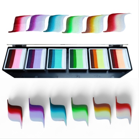 Paleta farb do malowania twarzy i ciała GrimMaster BURANO mix 6 x 10g